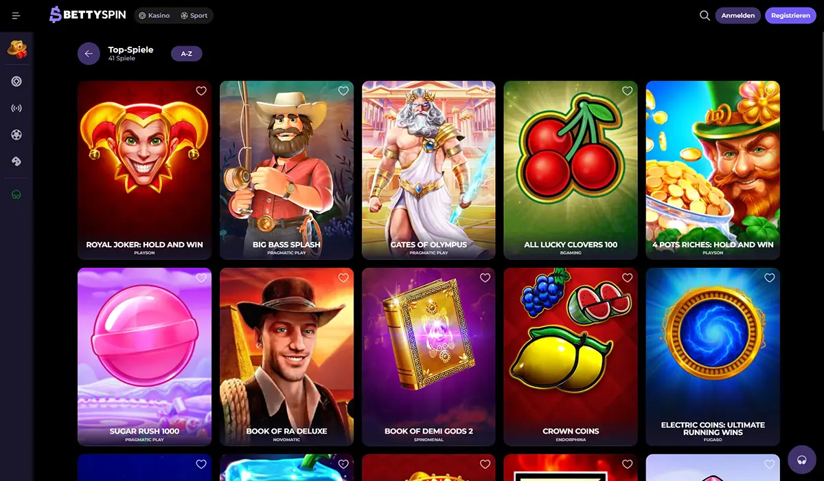 BettySpin Casino Spielautomaten